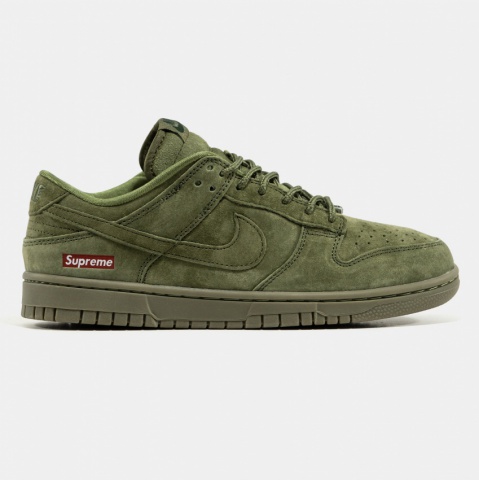 Nike SB Dunk Low Suede Green x Supreme